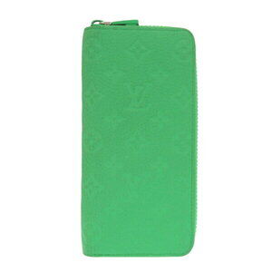 Louis Vuitton Zippy Wallet Vertical Taurillon Leather Mantle Long Green LV